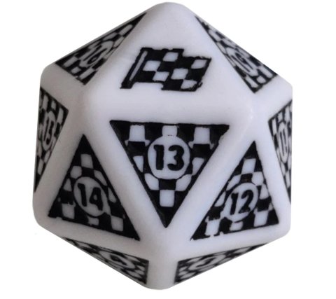 Magic: The Gathering - Aetherdrift Checkered Flag Oversized Spindown Die D20