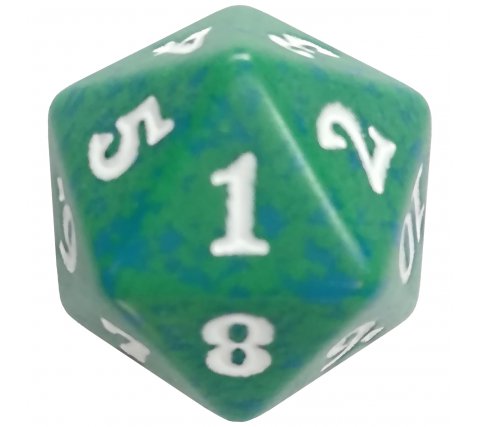 Spindown Die D20 Green