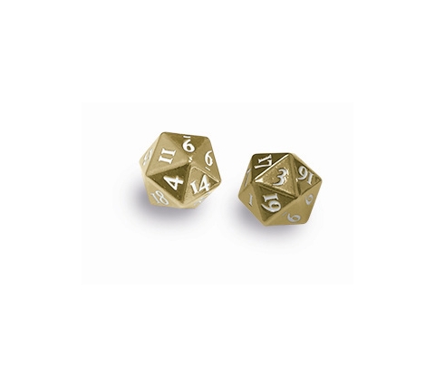 Dice Set D20 Heavy Metal: Gold (2 stuks)