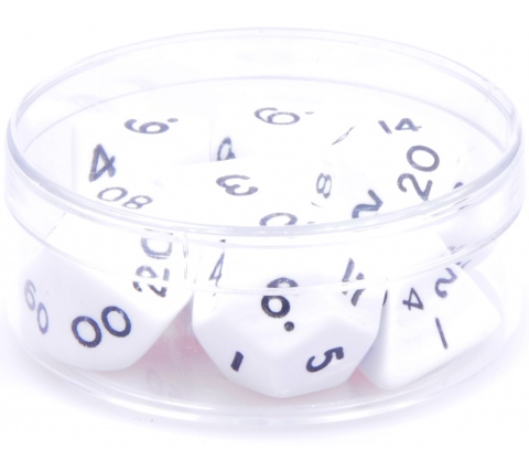 Polydice Set Solid White (7-delig)