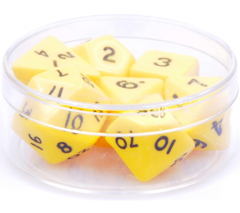 Polydice Set Solid Yellow (7-delig)