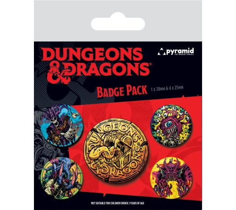 Dungeons and Dragons - Pin-Back Buttons: Beastly (5 stuks)