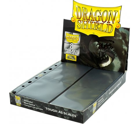 Dragon Shield 8 Pocket Pages Side Loading Black Non-Glare (50 stuks)