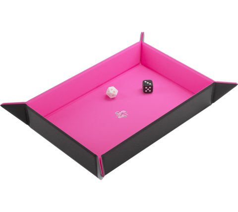 Gamegenic - Magnetic Dice Tray Rectangular: Black/Pink
