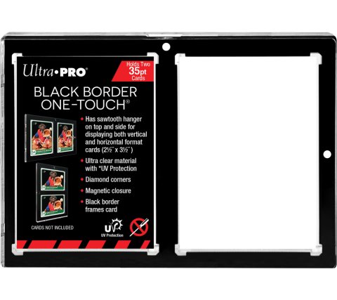 Ultra Pro - ONE-TOUCH Black Border Magnetic 2-Card Holder (35 pt)