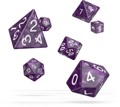 Oakie Doakie Dice Set RPG Marble: Purple (7 stuks)