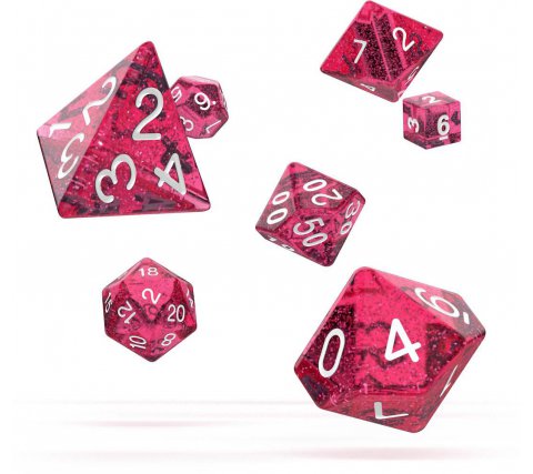 Oakie Doakie Dice Set RPG Speckled: Pink (7 stuks)