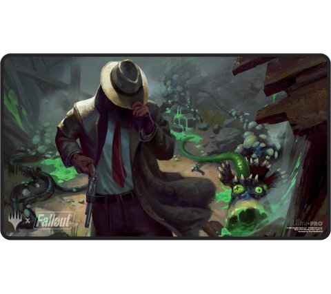 Ultra Pro Magic: the Gathering Universes Beyond - Fallout Black Stitched Commander Playmat: Mysterious Stranger