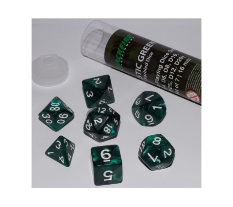 Role Playing Dice Set Mystic Green (7-delig)