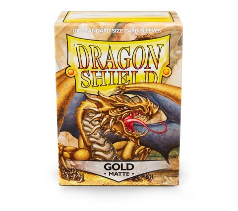 Dragon Shield Sleeves Matte Gold (100 stuks)