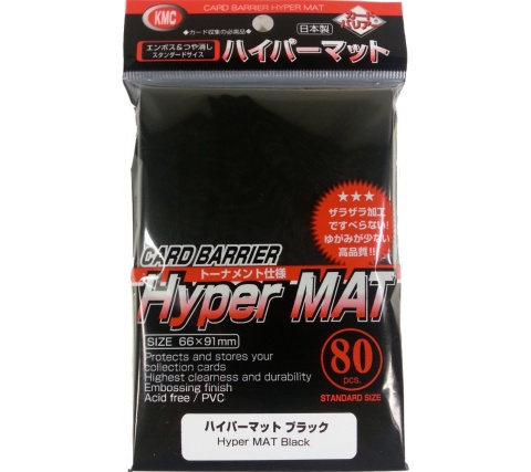KMC Sleeves Hyper Matte Black (80 stuks)