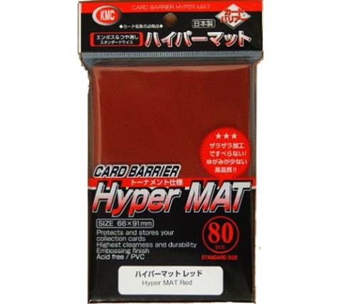 KMC Sleeves Hyper Matte Red (80 stuks)