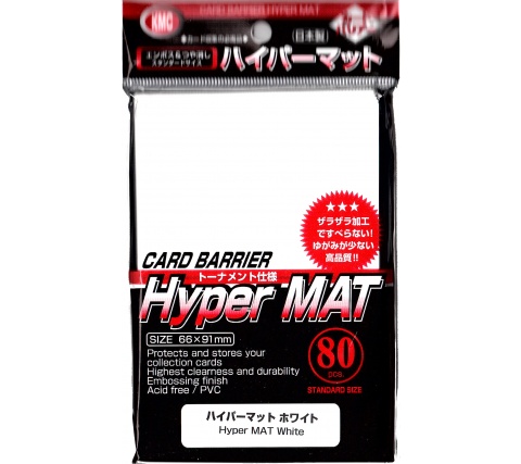 KMC Sleeves Hyper Matte White (80 pieces)