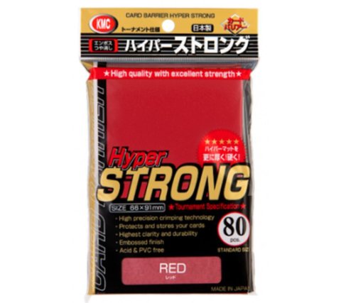 KMC Sleeves Hyper Strong Red (80 pcs)