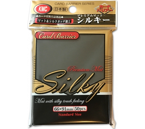 KMC Sleeves Silky Matte Premium Black (50 stuks)