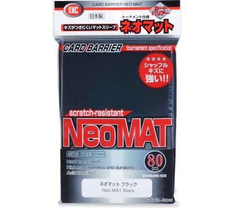 KMC Sleeves Neo Matte Black (80 pieces)