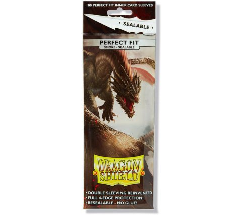 Dragon Shield Sleeves Perfect Fit Sealable Smoke (100 pieces) - Dragon  Shield