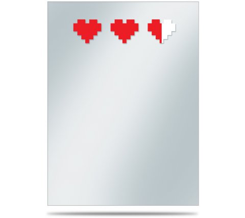 Deck Protector Covers Gamers: Life Points Hearts (50 pieces)