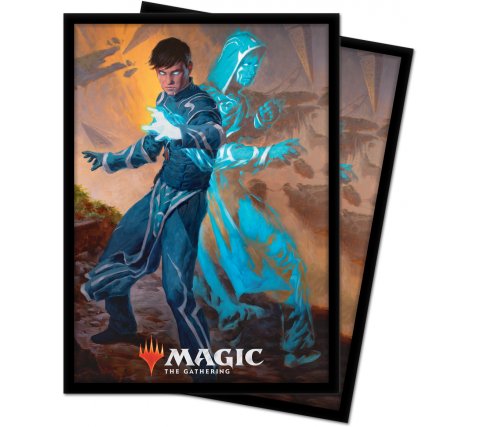 Sleeves Zendikar Rising: Jace, Mirror Mage (100 stuks)