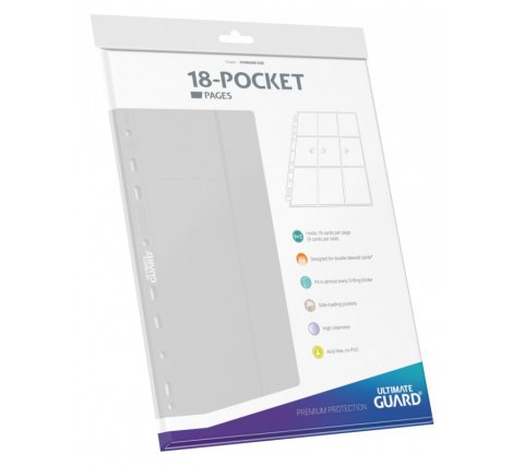 Ultimate Guard 18 Pocket Pages Side Loading White (10 stuks)