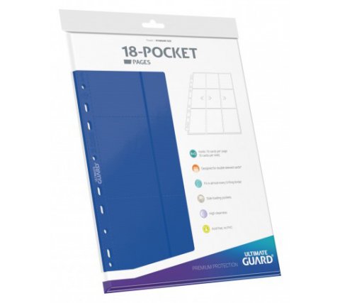 Ultimate Guard 18 Pocket Pages Side Loading Blue (10 stuks)