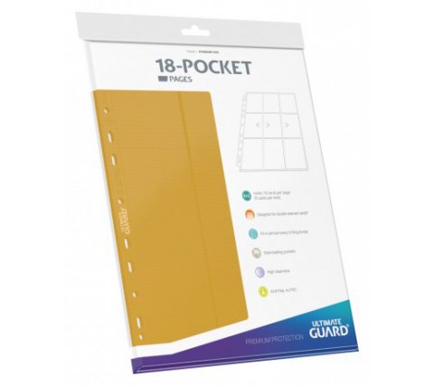 Ultimate Guard 18 Pocket Pages Side Loading Yellow (10 stuks)