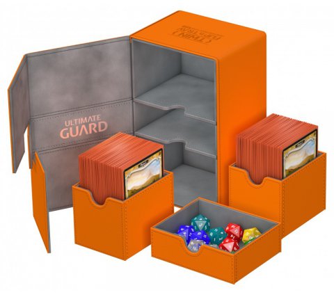 Ultimate Guard Twin Flip'n'Tray Deck Case 160+ XenoSkin Orange