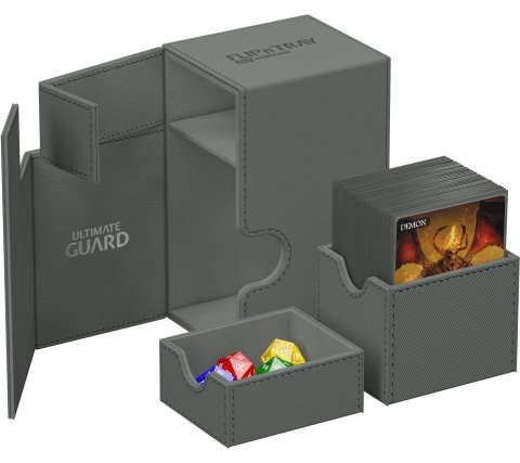 Ultimate Guard Flip'n'Tray Deck Case 80+ XenoSkin Monocolor Grey