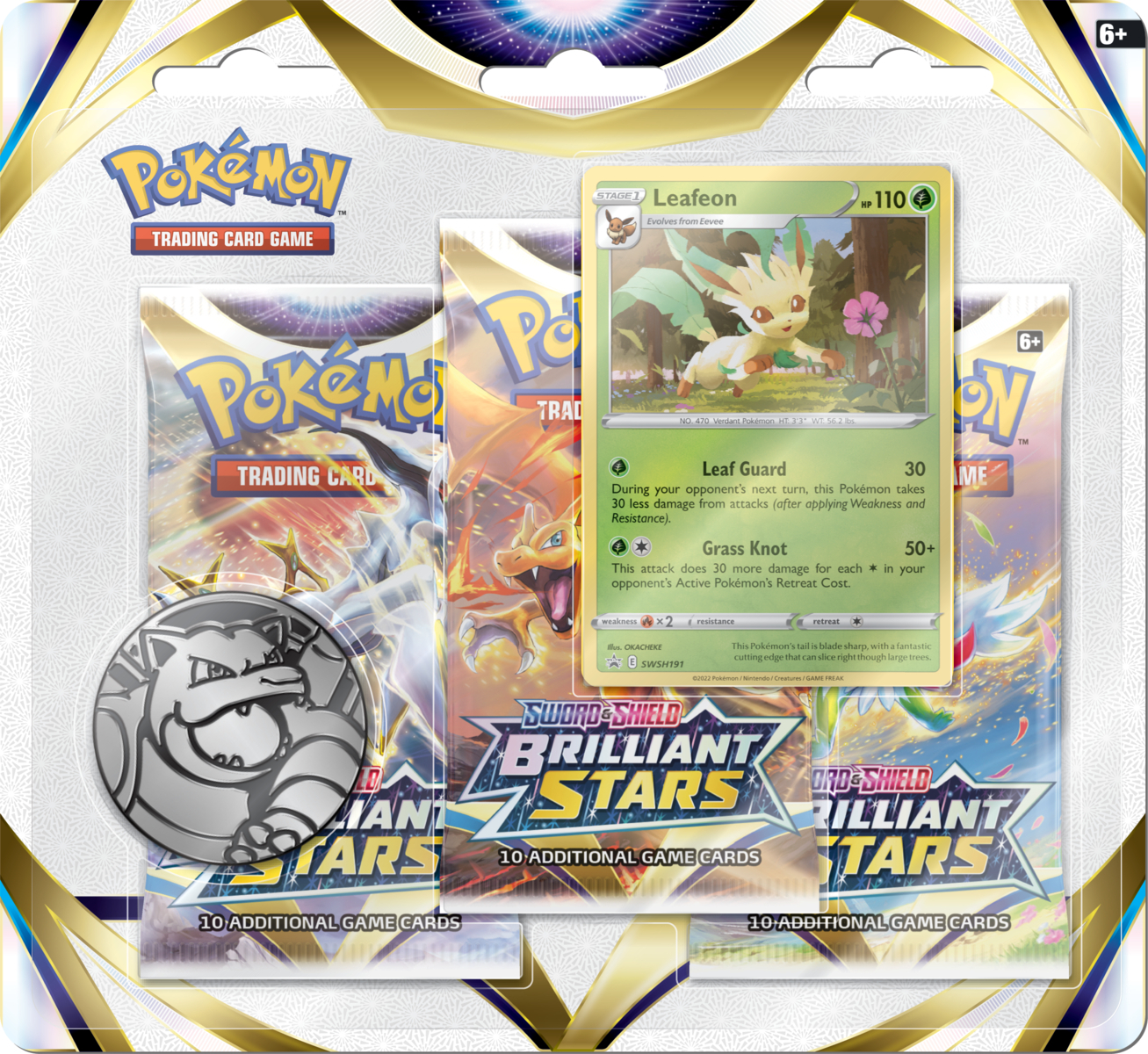Pokemon: 3 Booster Blister Sword & Shield - Brilliant Stars