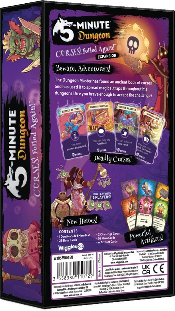 5 Minute Dungeon - Espansione Curses! Foiled Again! – Nuovi Eroi, Boss E Artefatti, Gioco Di Carte Cooperativo