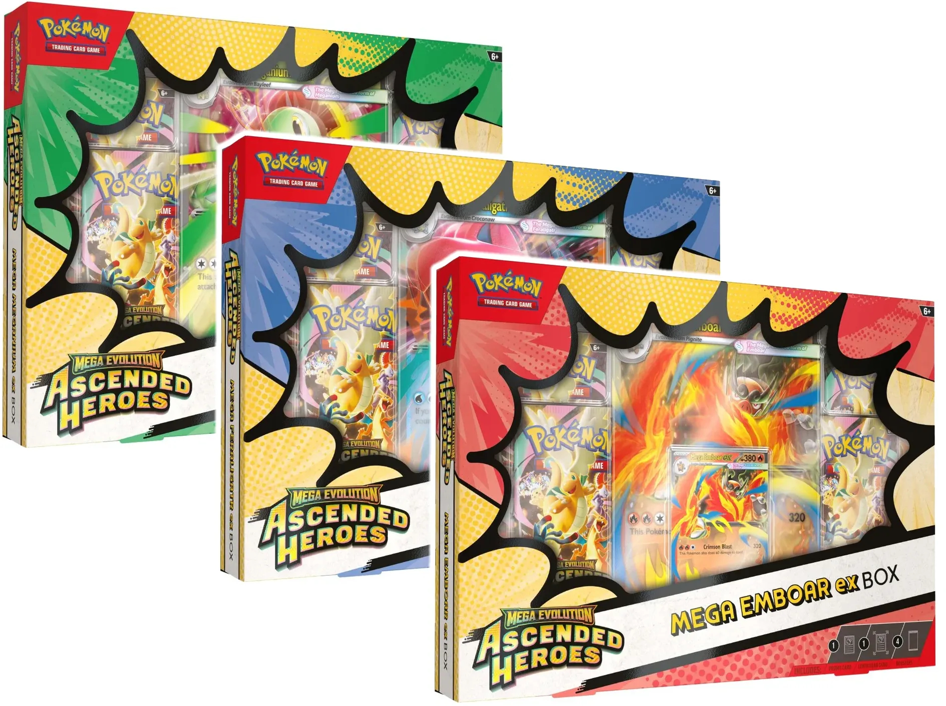 Pokémon: Mega Evolution - Ascended Heroes EX Box: Mega (set van 3