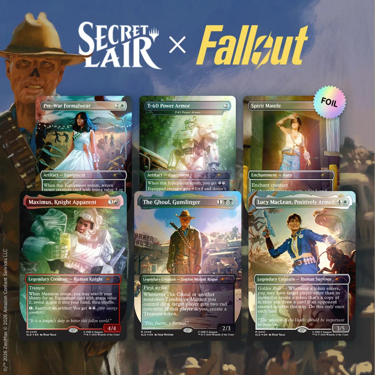 mtg Fallout Beyond Vault 33 ×3 Foil Magic: The Gathering - Secret Lair Drop Series: Secret Lair x