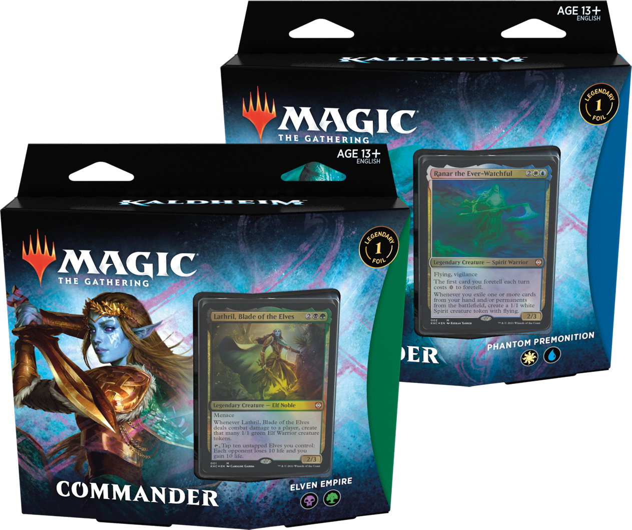 MAGIC THE GATHERING KALDHEIM COMMANDER Elven Empire Empire Black-Green