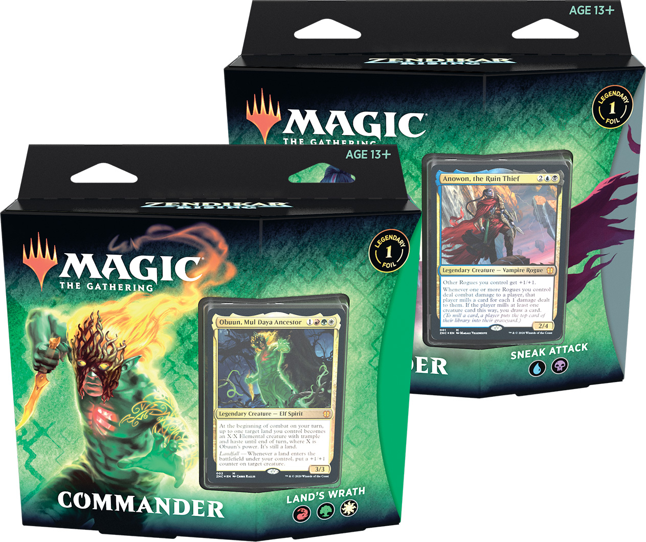 Brand New Set of 2! MTG Zendikar Rising Commander Deck Set 