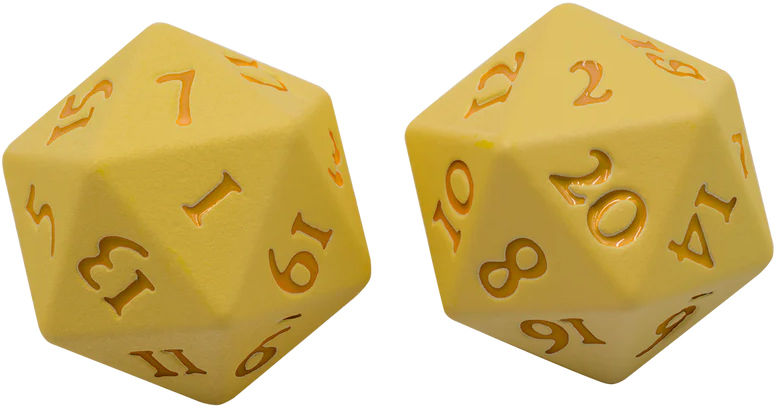 Dice Set D20 Vivid Heavy Metal: Yellow (2 pieces) - Ultra Pro
