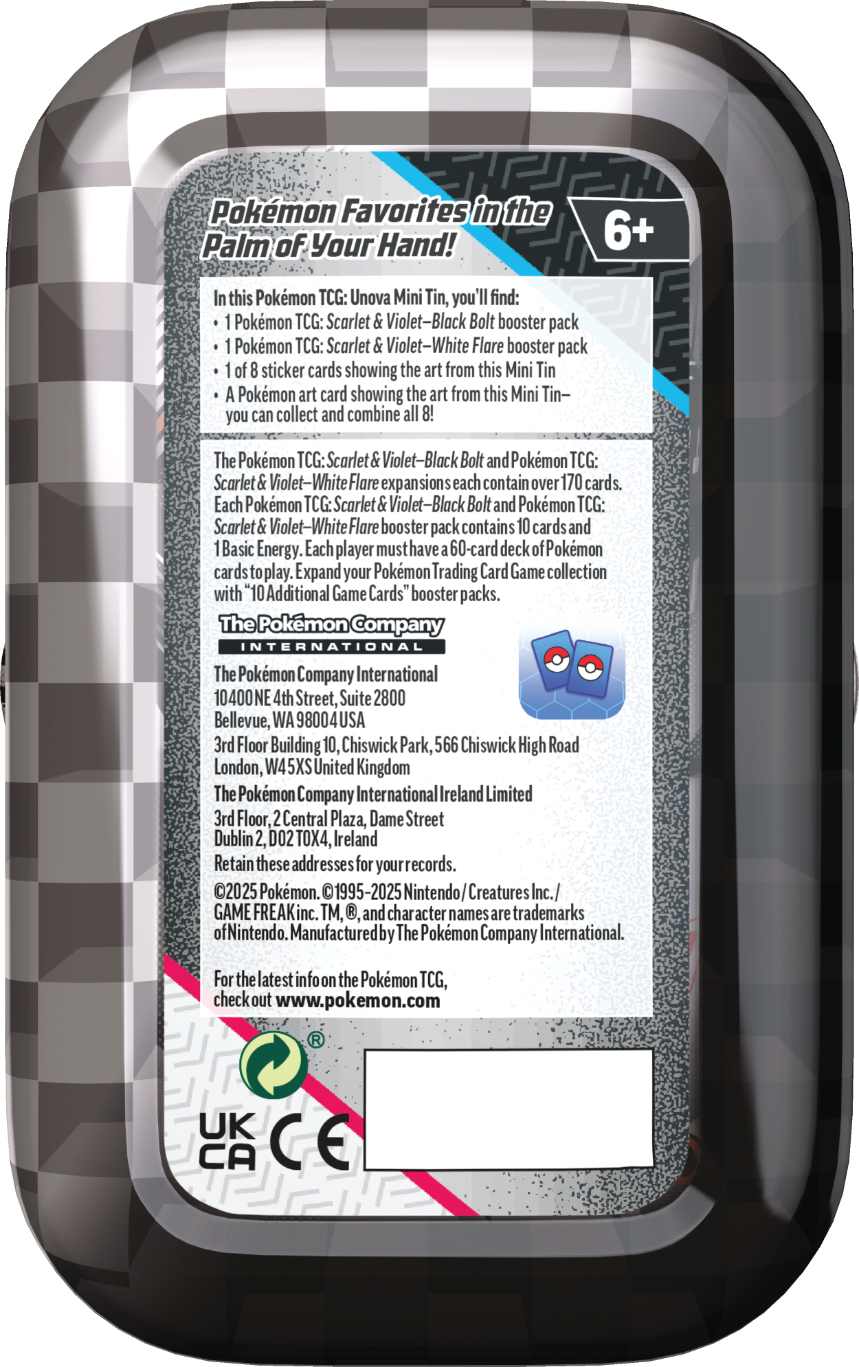 Pokemon - Scarlet & Violet Black Bolt and White Flare Mini Tin