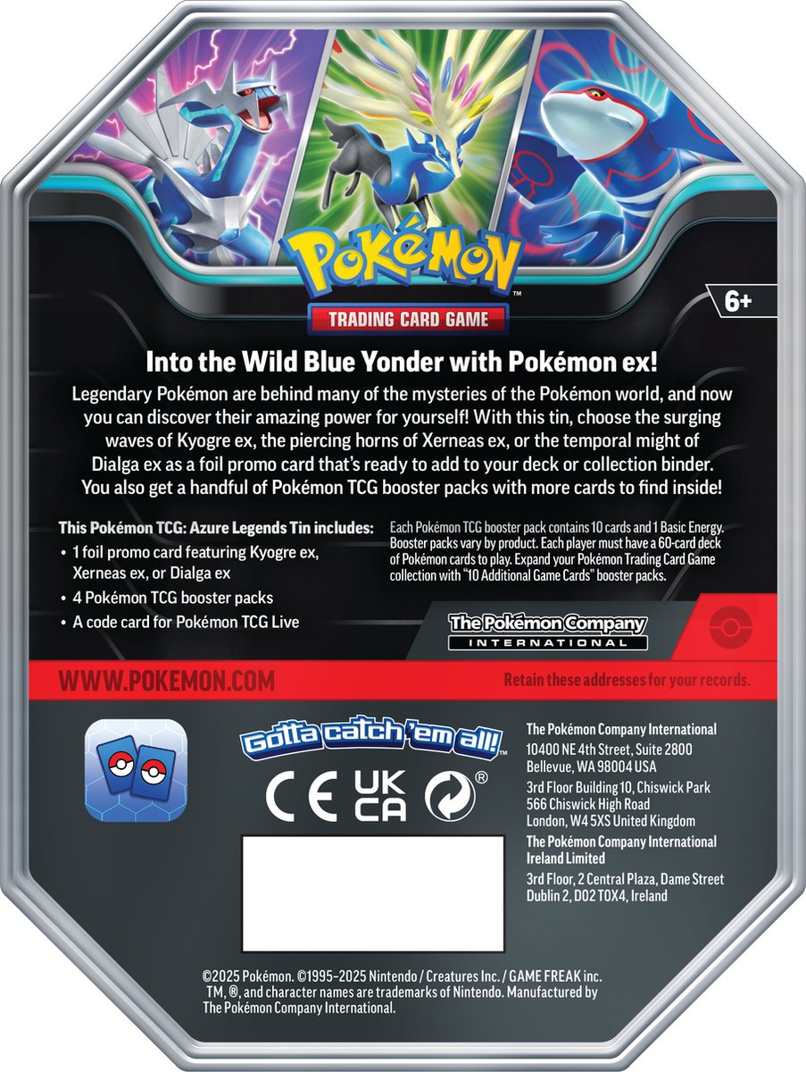 Pokemon - Azure Legends Tin: Xerneas EX - Pokemon | Spellenwinkel.nl