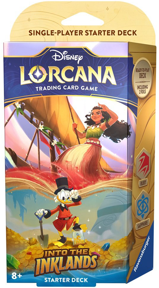 Disney Lorcana - Into the Inklands Starter Deck: Moana & Scrooge McDuck (including booster) - Lorcana TCG | Bazaar of Magic Disney Lorcana - Into the Inklands Starter Deck: Moana & Scrooge McDuck (including booster) - Lorcana TCG | Bazaar of Magic