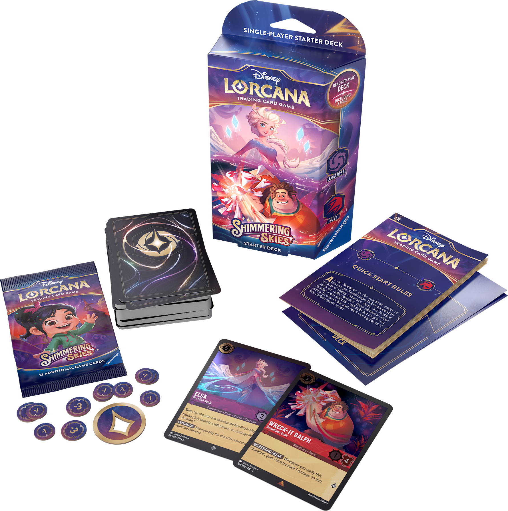 Disney Lorcana - Shimmering Skies Starter Deck (set of 2 including