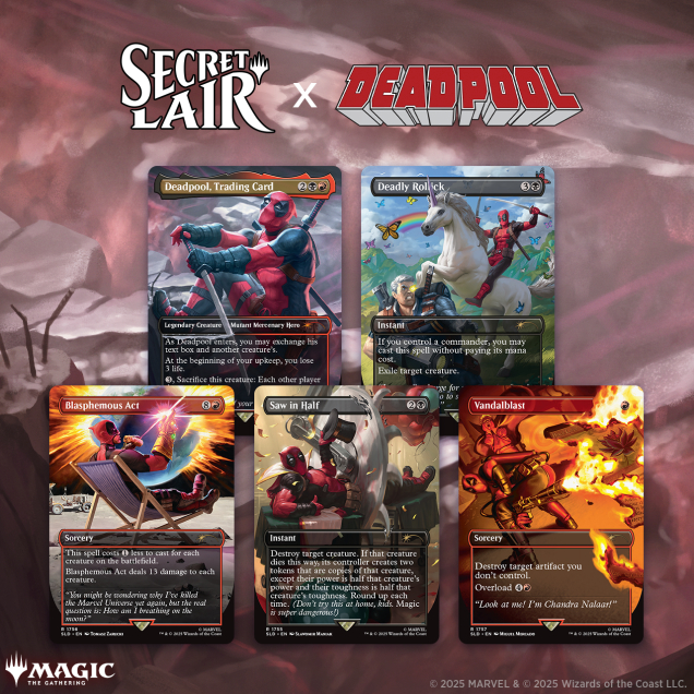 MTG Secret Lair x Marvel’s Deadpool Foil Magic: the Gathering - Secret Lair Drop Series: Secret Lair x