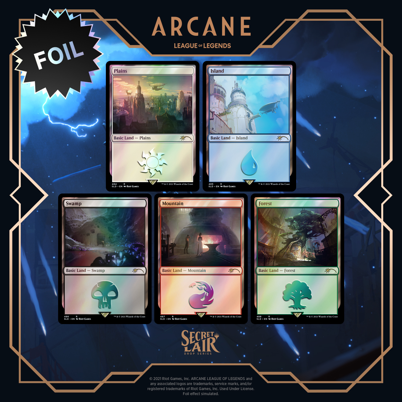 Secret Lair Drop Series: Secret Lair x Arcane - Lands (foil